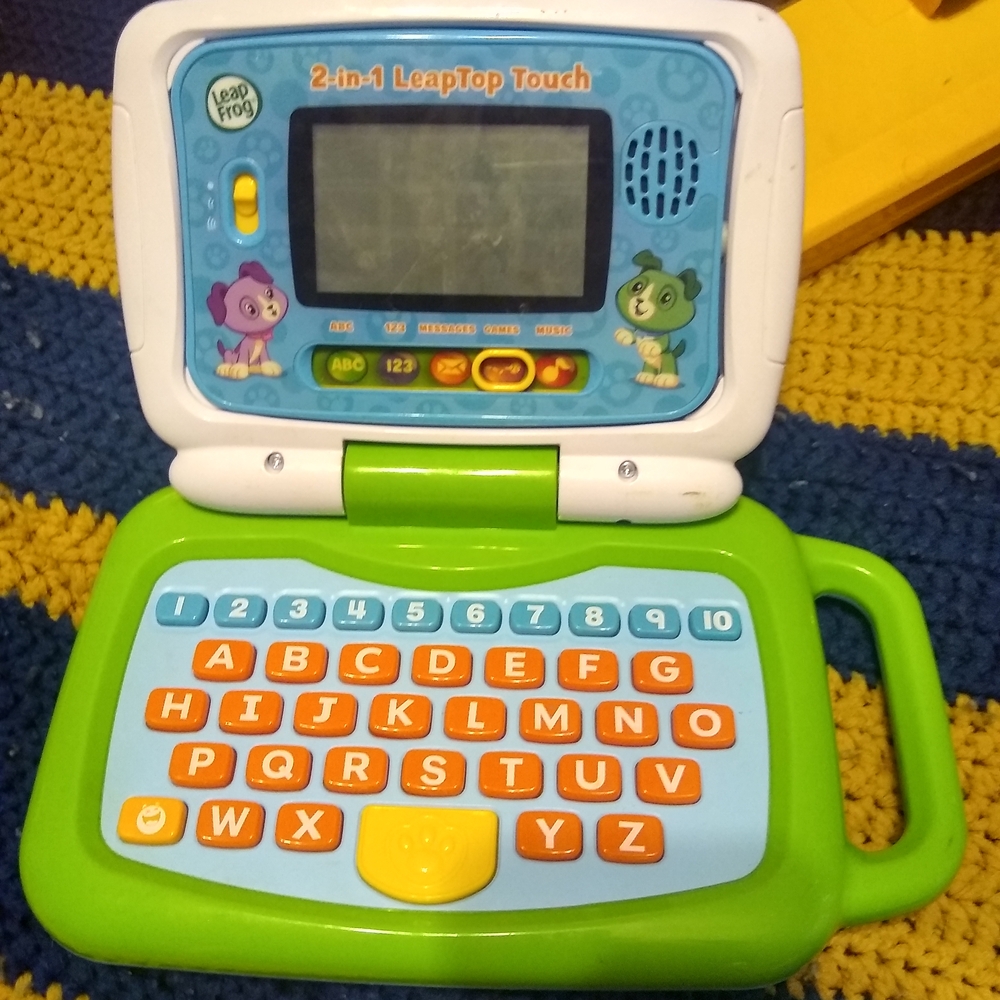 Green and Orange Kids Learning Laptop
